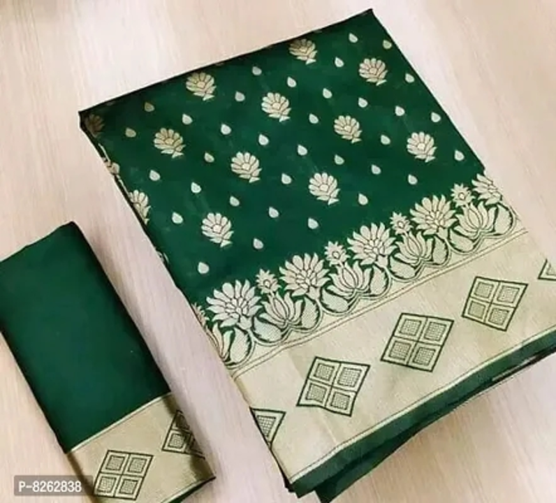 Classic Art Silk Jacquard Saree With Blouse Piece

 Color:  Green

 Fabric:  Art Silk

 Type:  Saree uploaded by Digital marketing shop on 3/19/2023
