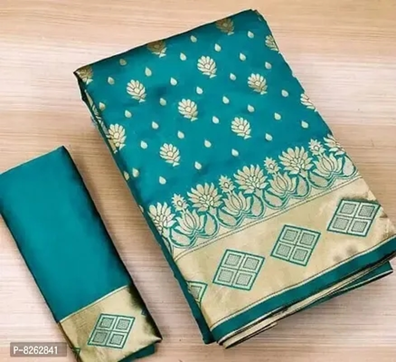 Classic Art Silk Jacquard Saree With Blouse Piece

 Color:  Green

 Fabric:  Art Silk

 Type:  Saree uploaded by Digital marketing shop on 3/19/2023
