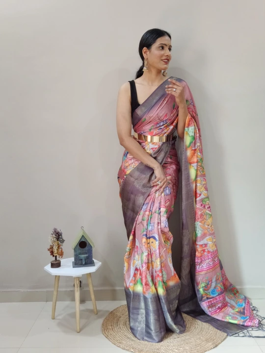 REAL MODEL SHOOT

▶️Fabric Detail :- Soft uploaded by Maa Arbuda saree on 3/19/2023