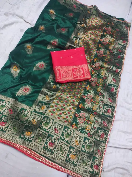 Banarsi Dola silk Saree  uploaded by Mayra creations on 3/19/2023