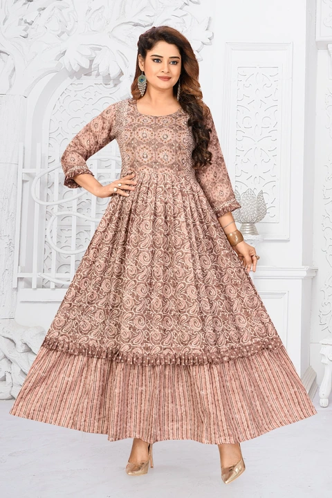 Kurtis gown uploaded by AARUSHI ART on 3/19/2023