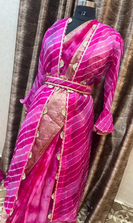 Pure Orgnza Saree With Blouse uploaded by Jesa Fashion on 3/19/2023