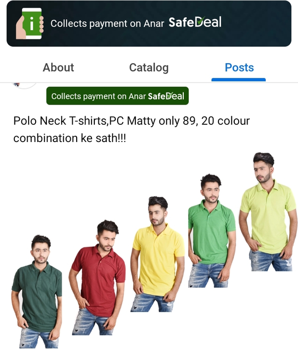Collar Tshirt, Matty polo 20 colour combination  uploaded by NRD Fashion Store on 3/19/2023