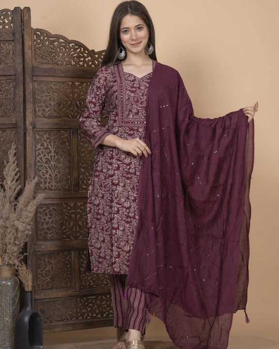 Kurta pent duppta  uploaded by Chitransh fashions on 3/19/2023