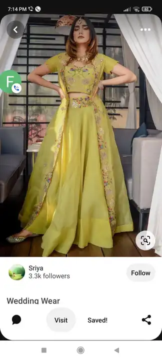 Mehandi dress uploaded by business on 3/19/2023