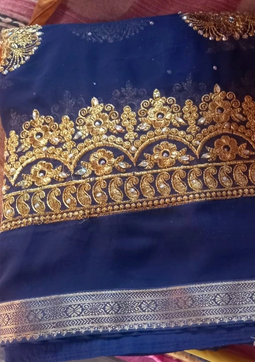Fancy full work Saree at wholesale price uploaded by business on 3/19/2023