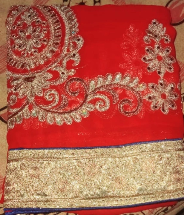 Fancy full work Saree at wholesale price uploaded by Heena Saree Centre on 3/19/2023