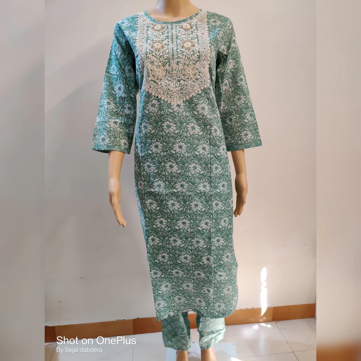 Cotton kurta and pant set  uploaded by business on 3/19/2023