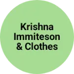 Business logo of Krishna immiteson & clothes shop