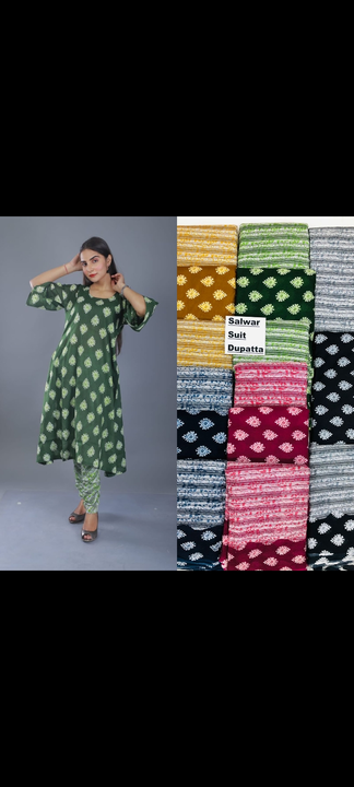 Cotton printed Kurti Salwar uploaded by AITBAR textile on 3/19/2023
