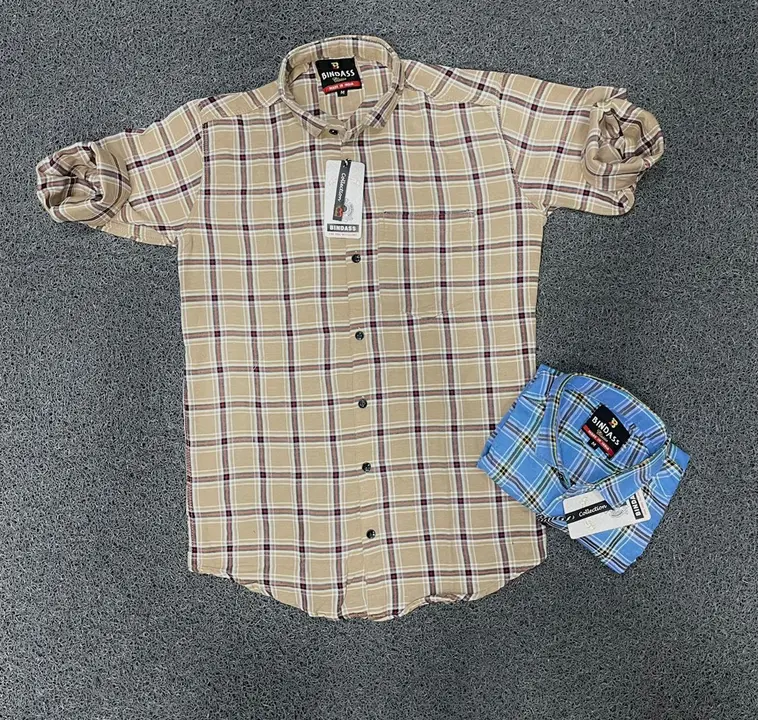 *Rs.250/- Single pocket Checks Fabric Broken Twill Size M L XL* uploaded by Red And white Men's Wear on 3/19/2023