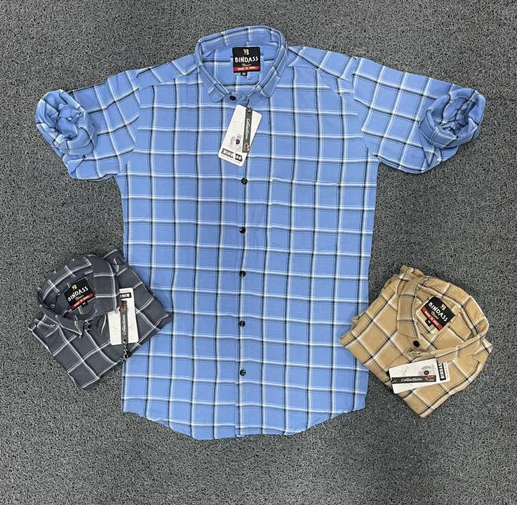 *Rs.250/- Single pocket Checks Fabric Broken Twill Size M L XL* uploaded by Red And white Men's Wear on 3/19/2023