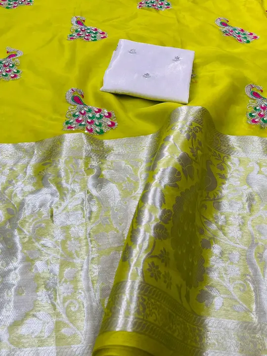 New orgenza saree  uploaded by Fashion designer saree  on 3/19/2023