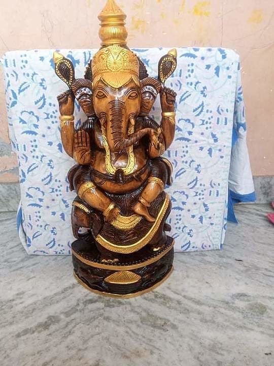 Hand art Shri Ganesha Statue uploaded by RAJAT HANDICRAFTS on 7/9/2020