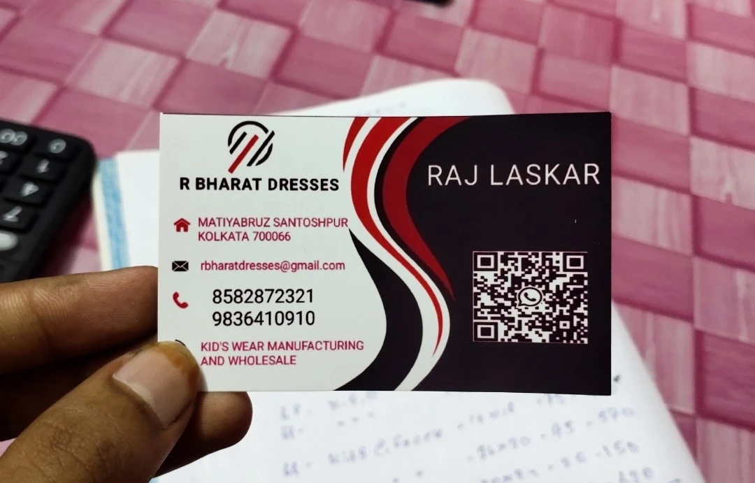 Visiting card store images of R BHARAT DRESSES