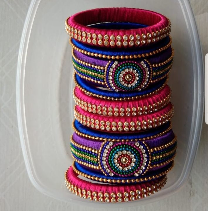 Silk threads bangles  uploaded by business on 2/27/2021
