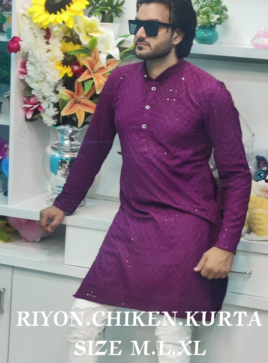 Reyon.chikan .kurta uploaded by Rimsha garments on 3/19/2023