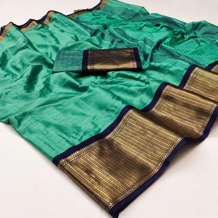 

*Fabric*: *Premium Soft Cotton Silk with broad border with running blouse
contrast jacquard border uploaded by Maa Arbuda saree on 3/19/2023