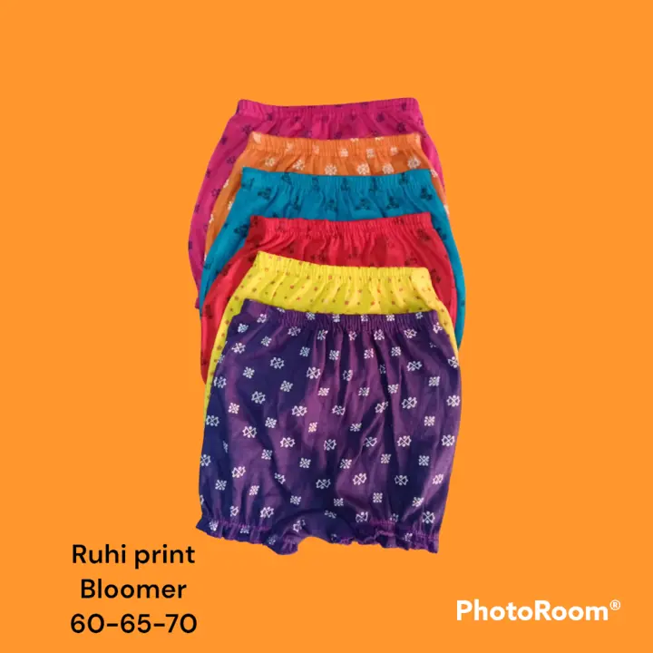 Ruhi kids wear bloomer size:60-65-70 
Moq :-3Doz uploaded by Ruhi hosiery on 3/19/2023
