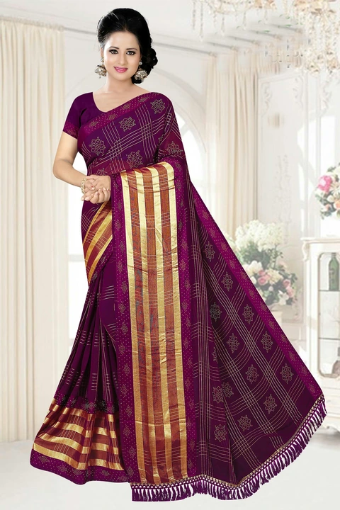 Premium quality swarovski saree. Fabric ki puri guarantee hogi uploaded by business on 3/19/2023