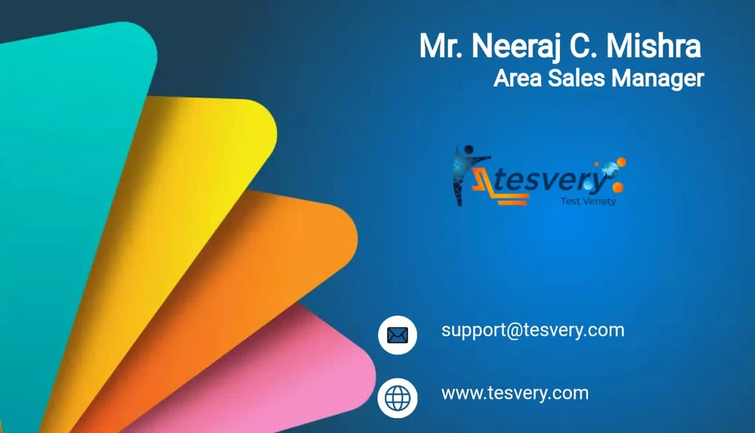 Visiting card store images of Tesvery India Private Limited