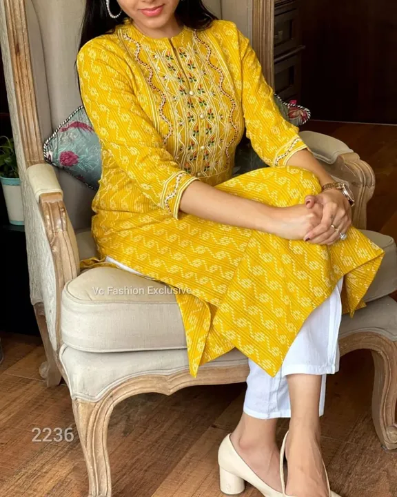 Kurti with pant  uploaded by Namokar collection on 3/19/2023