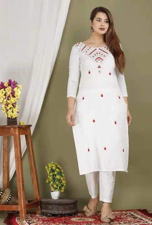 Kurti with pant uploaded by Namokar collection on 3/19/2023