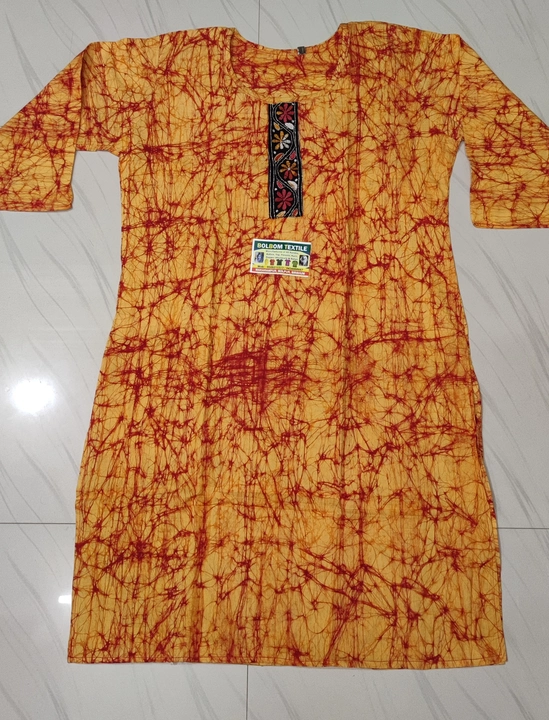 Batik kurti uploaded by BOLBOM TEXTILE on 6/3/2024