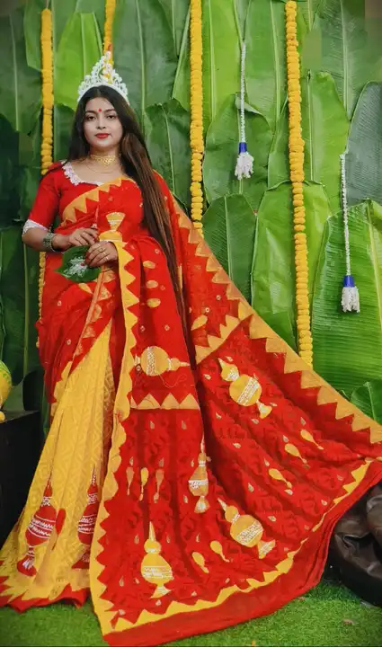 Jamdani  applique  saree uploaded by Sumi  collection  on 3/19/2023