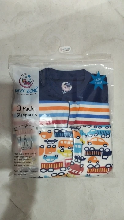 Baby Full sleeve Romper pack of 3  uploaded by Namdev Trade Links on 3/19/2023