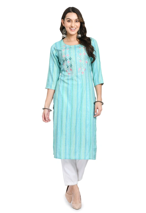 Embroidered kurti uploaded by ANJUSHREE CLOTHING STORE on 3/19/2023
