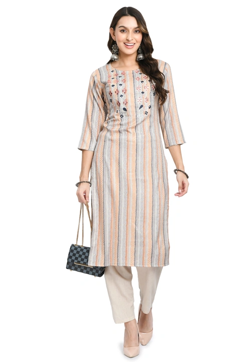 Embroidered kurti uploaded by ANJUSHREE CLOTHING STORE on 3/19/2023