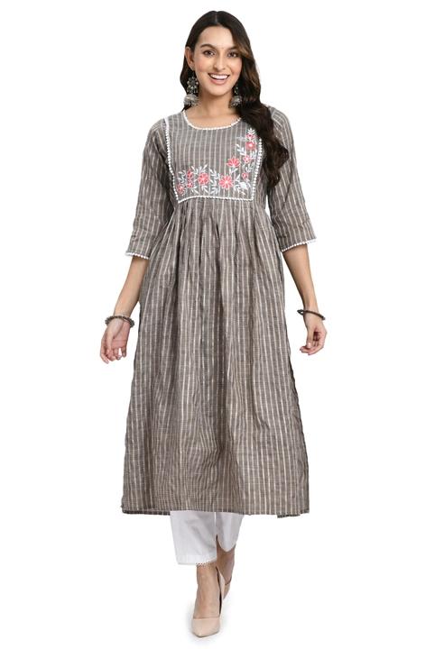 Nayra cut kurti uploaded by ANJUSHREE CLOTHING STORE on 3/19/2023