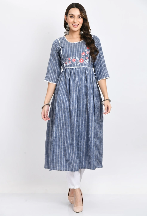 Nayra cut kurti uploaded by ANJUSHREE CLOTHING STORE on 3/19/2023