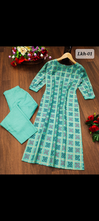 Kurti with pant (LKH (13/3) uploaded by Sayyeda collection on 5/25/2024