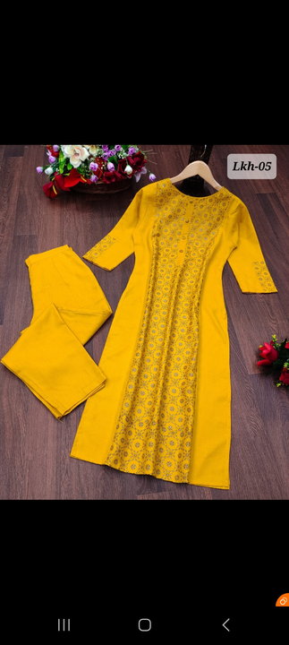 Kurti with pant (LKH (13/3) uploaded by Sayyeda collection on 3/19/2023