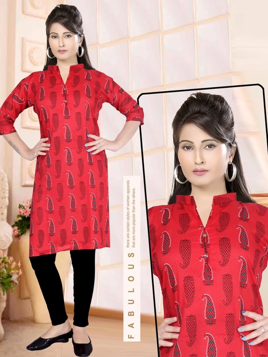 Pc cotton kurti uploaded by Evergreen on 3/19/2023