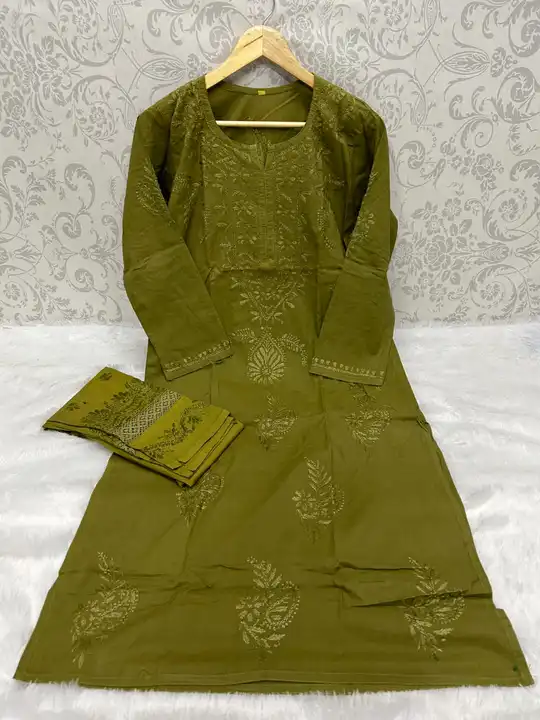 Mulmul cotton kurtis with pants (FCS(13/3) uploaded by Sayyeda collection on 3/19/2023
