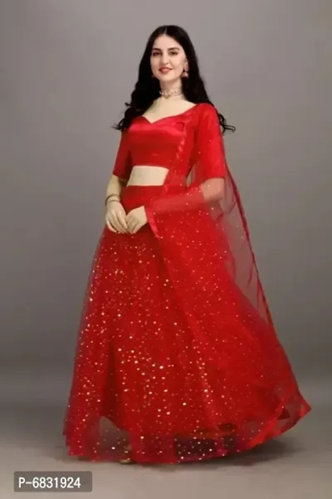 Elegant Net Lehenga Choli With Dupatta Set For Women uploaded by Shreeji New Fashion on 3/19/2023
