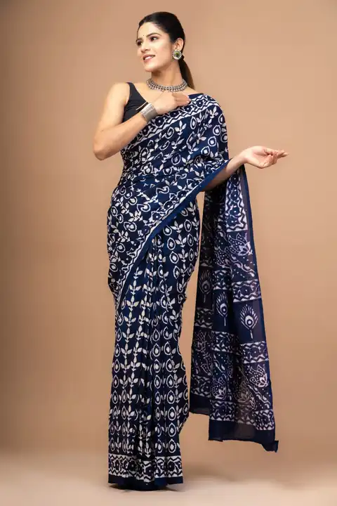 Cotton Hand Block Saree uploaded by business on 3/20/2023
