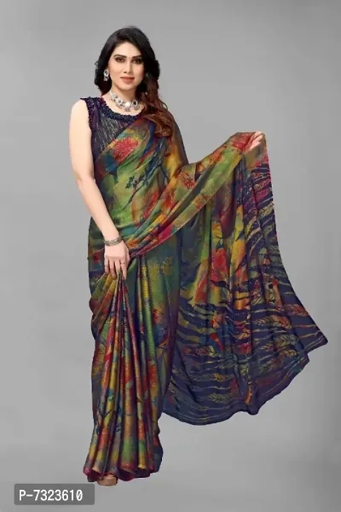 Beautiful Chiffon Saree with Blouse Piece

 Color:  Navy Blue

 Fabric:  Chiffon

 Type:  Saree with uploaded by Digital marketing shop on 3/20/2023