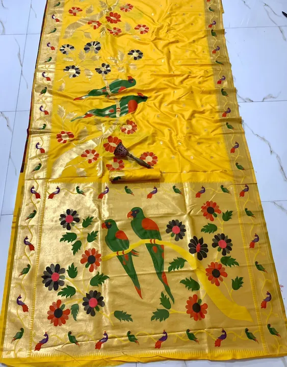 Super hit
Pure silk sarees

FABRIC:-PURE SOFT KANCHIVRAM  PETHANI SILK
ORIGINAL PURE ZARI PARROT DIJ uploaded by Divya Fashion on 3/20/2023