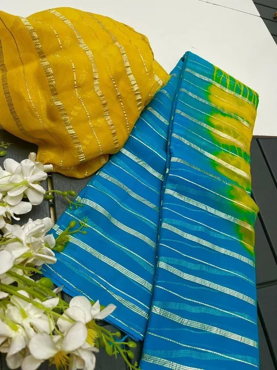 *ALWAYS HAVE FUN WITH FASHION,DRESS TO ENTERTAIN URSELF*

Pure  Viscose Georgette Saree With Tie n D uploaded by Divya Fashion on 3/20/2023