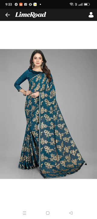 Georgette embroidery saree uploaded by business on 3/20/2023