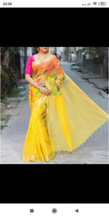 Muslin saree uploaded by business on 3/20/2023