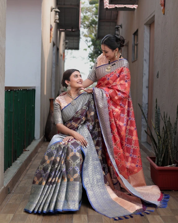 Launching Padmashree Soft Banarasi Handloom Ikkat Weaving Soft Silk Saree
 uploaded by Taha fashion from surat on 3/20/2023