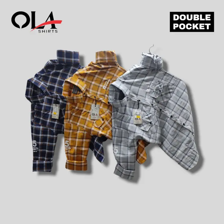 Double pocket checks party wear shirts uploaded by 𝗗𝗜𝗛𝗔 𝗚𝗔𝗥𝗠𝗘𝗡𝗧𝗦 on 3/20/2023