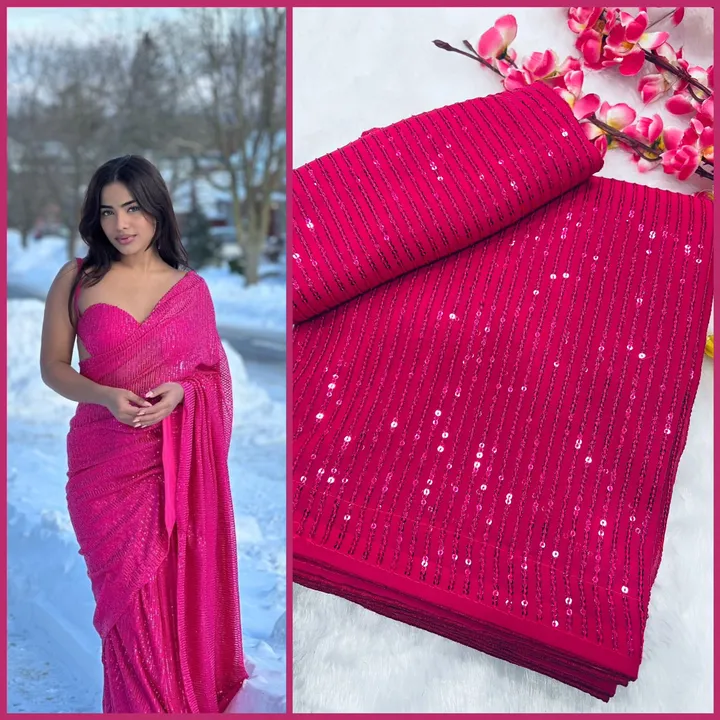 Added some new beautiful colors un Celebrity style Sequance saree collection 

*👇 PRODUCT DETAILS  uploaded by Vishal trendz 1011 avadh textile market on 3/20/2023