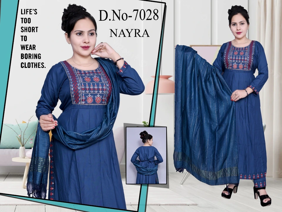 Nayra Cut Pant Set with Dupatta uploaded by RedKartB2B on 3/20/2023