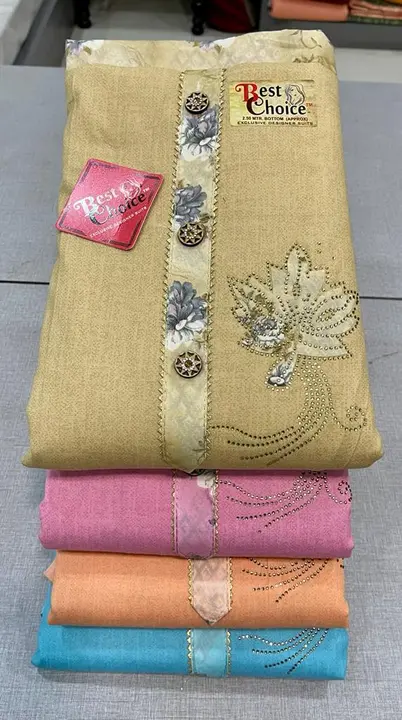 Soft Cotton 3Piece Suit With Dupatta  uploaded by Shruti Textile on 3/20/2023